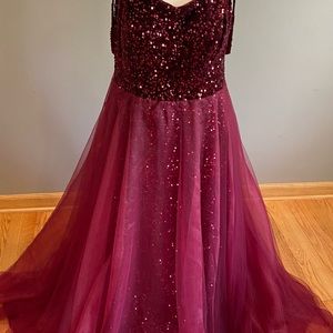 Off the shoulder sparkly dress